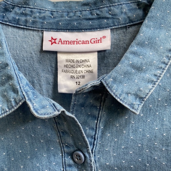NWT American girl denim and white dress size 12. - Picture 3 of 4